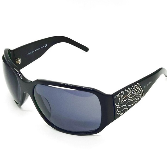 Versace Black Sunglasses with Silver Crystal Accent main image 7